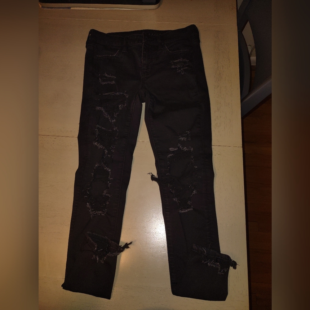 Womens American Eagle Distressed Jegging Jeans